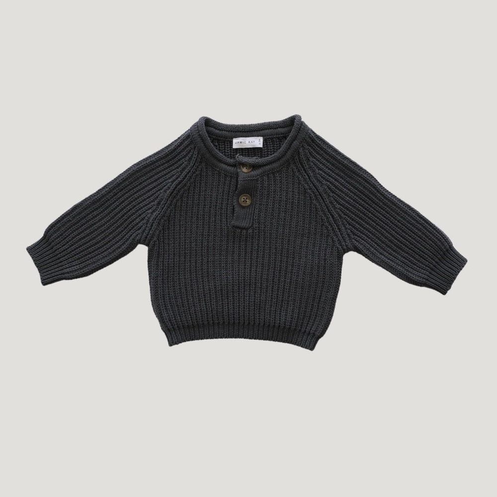 Jamie Kay baby kids boys girls sweater Sam Knit Indie Blue size 3-6 months